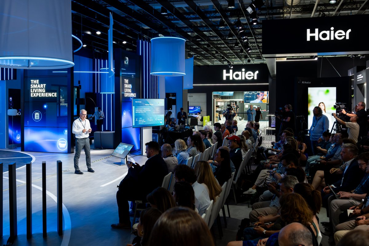 At @ifa_berlin we kicked off the 100th edition with a press conference on our Smart Home vision, showcasing how IoT and AI are transforming home living and how our hOn app is creating a hyper-connected home.

Discover more: linkedin.com/events/haiereu…

#IFA2024 #IFABerlin