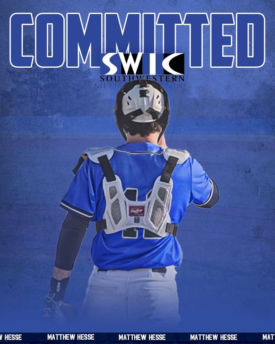 Commited!!!!! I would like to thank my family, friends, and coaches for this opportunity!!
<a href="/CoachGarsh22/">David Garcia</a> <a href="/BlueStormBSB/">Southwestern Illinois College Baseball</a> <a href="/AlthoffBaseball/">Althoff Catholic Baseball</a> <a href="/CoachWillie66/">Justin Williamson</a>