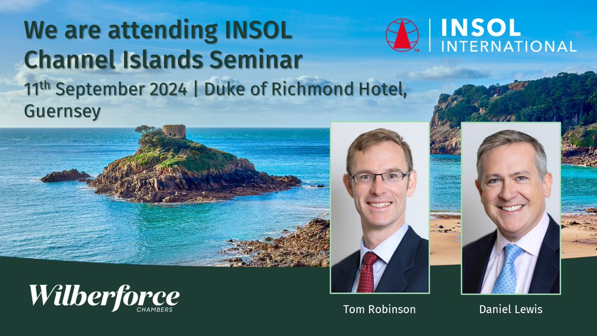 Thomas Robinson and Daniel Lewis will be at INSOL International's Channel Islands Seminar on Wednesday 11th September.

They look forward to meeting up with friends and contacts while there!