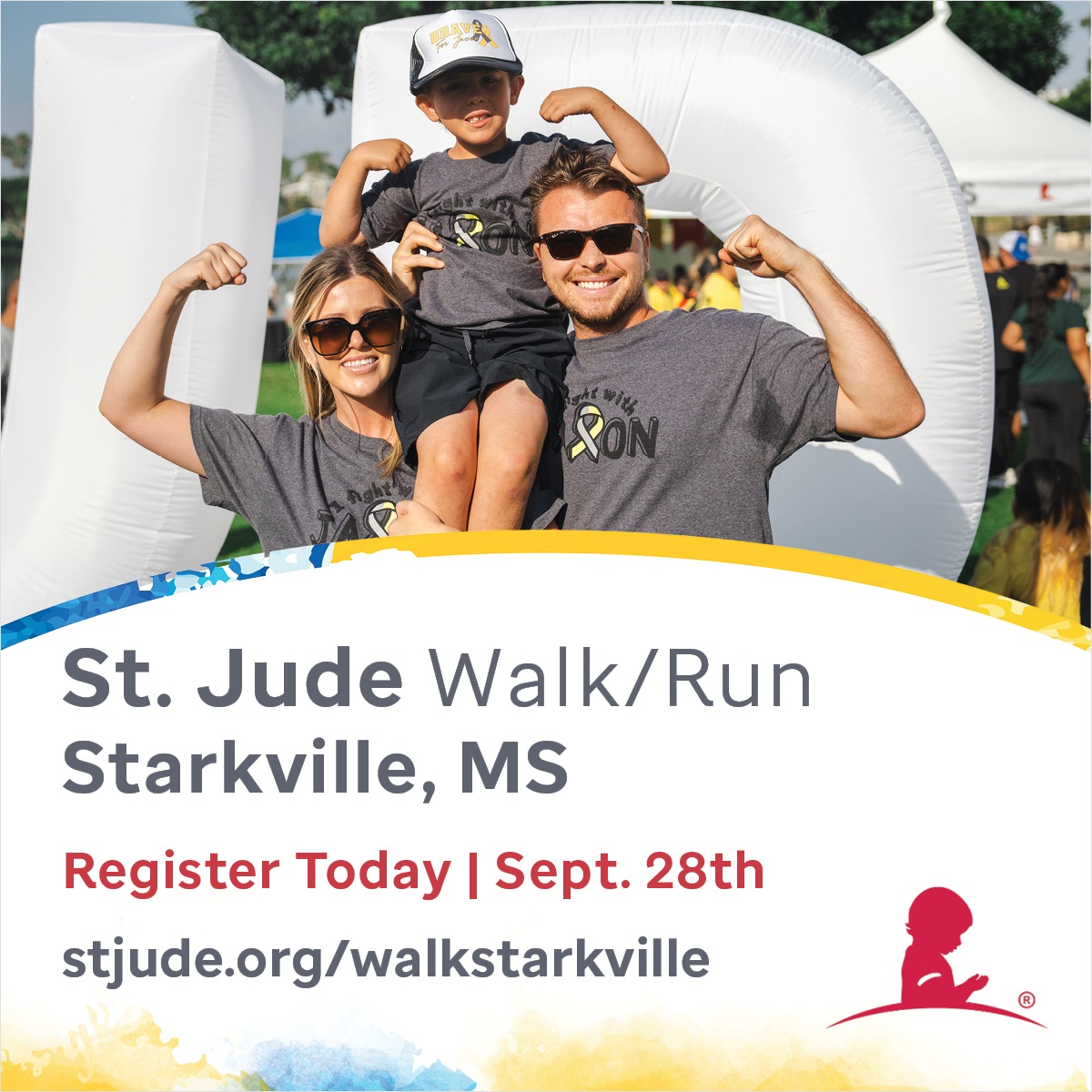 Our team loves giving back to our communities that give us so much. We're proud to sponsor the first St. Jude Walk/Run in Mississippi on 9/28. Visit stjude.org/walkstarkville to learn more and sign up. Join us in helping to end childhood cancer.