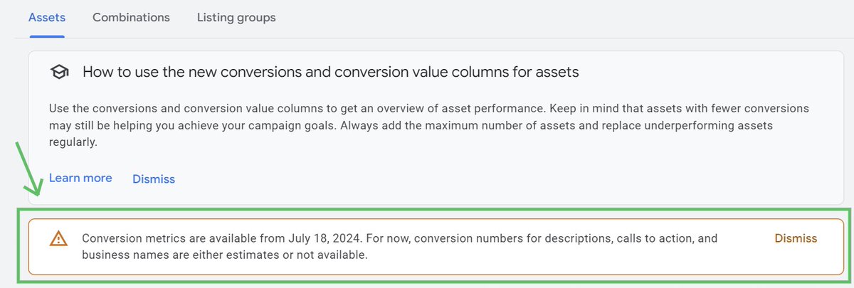 ClickToast's tweet image. Google is now offering more granular asset-specific conversion metrics for Performance Max campaigns. This is helpful for identifying low-performing elements, which was previously harder due to the heavy automation in the campaign.

#performancemax #googleads #digitaladvertising