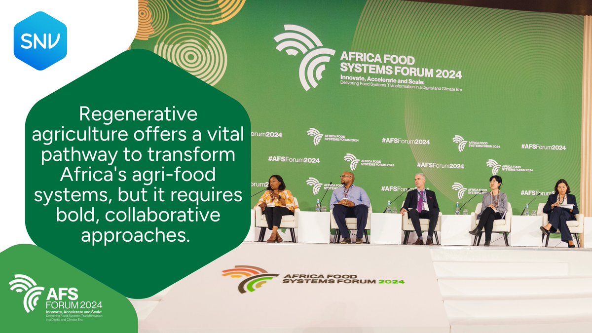 Today at <a href="/TheAGRF/">AFS Forum</a>, we engaged in several sessions highlighting critical steps towards building a more resilient &amp; sustainable food system.🌱

SNV is committed to driving this transformation through partnerships &amp; scalable solutions to create a resilient &amp; sustainable future 🌍.