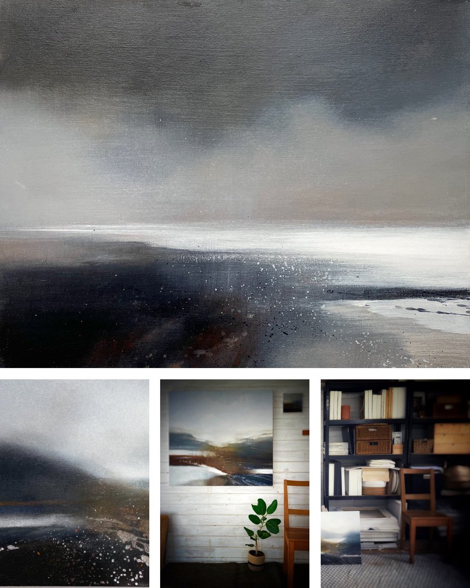 Studio moods today… #Painting #ArtistStudio #Studio #OilPaintings #EnvironmentalArt #Environment #MoodyLandscapes