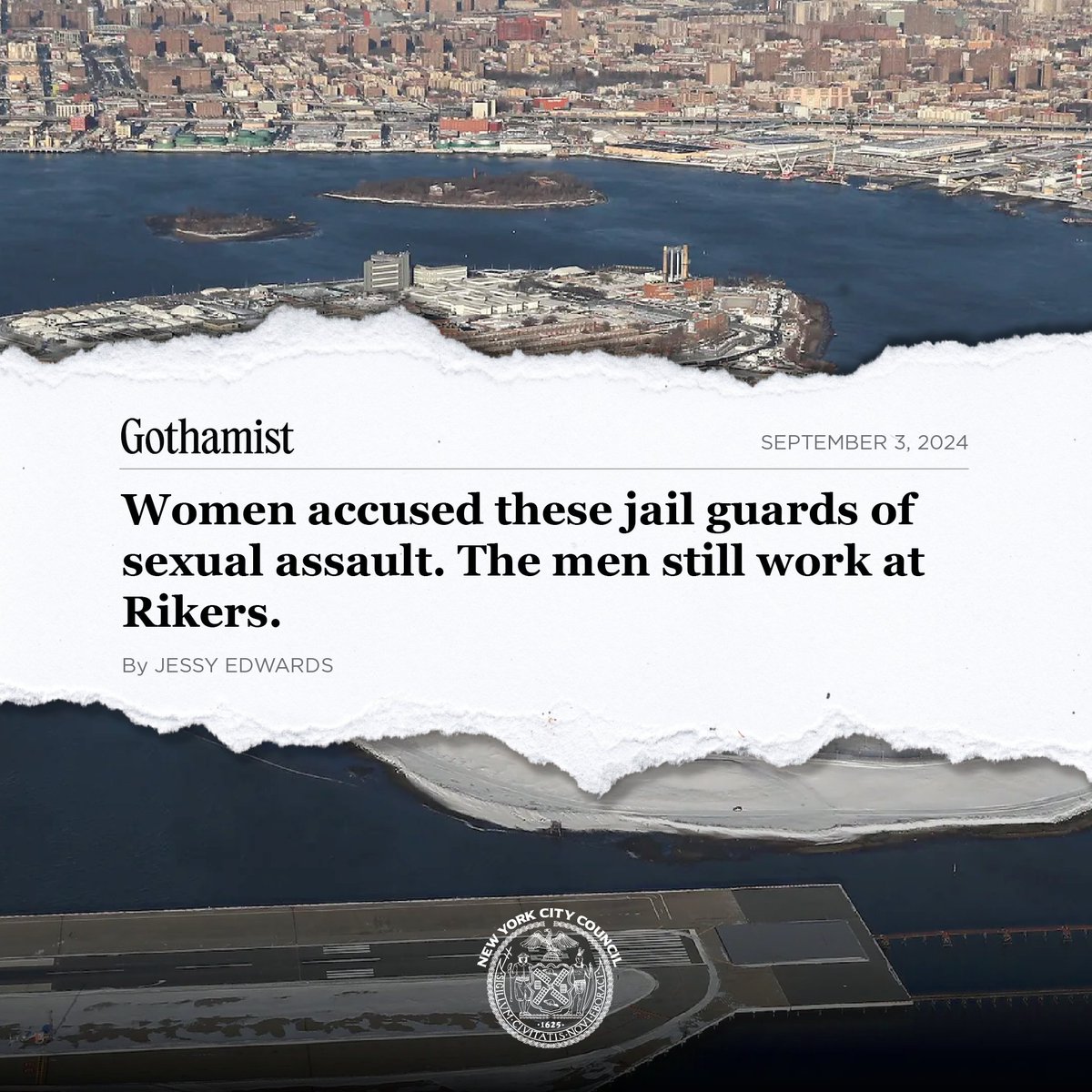 The developments in this report are deeply troubling. The City has a responsibility to keep everyone safe from sexual violence—those in its custody as well as in its workforce. Inaction is never an acceptable response.  

bit.ly/4e7lJ2s