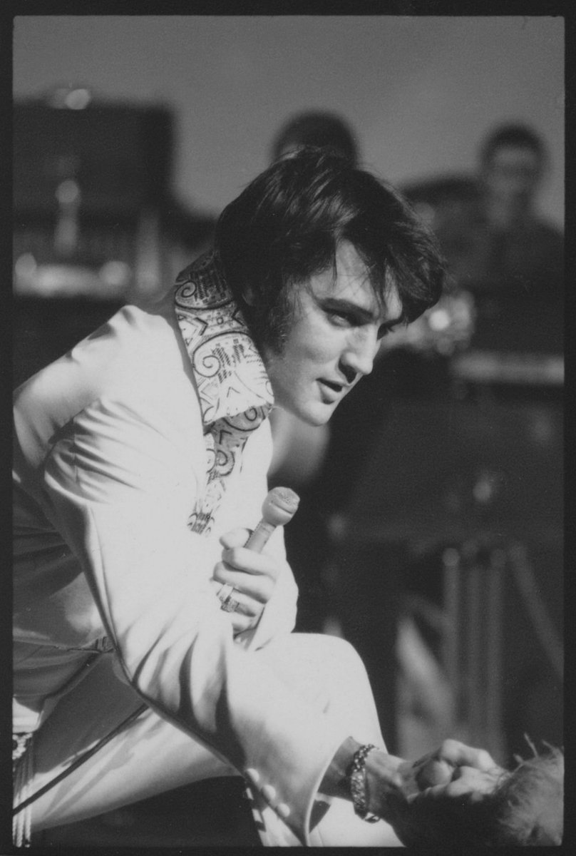 After one of Elvis's concerts, nearly 3,000 fans caused a near-riot trying to gain access to his dressing room.

#ElvisPresley #Icon #Fame #Fans #Music #SanAntonio #ElvisLegacy #Star