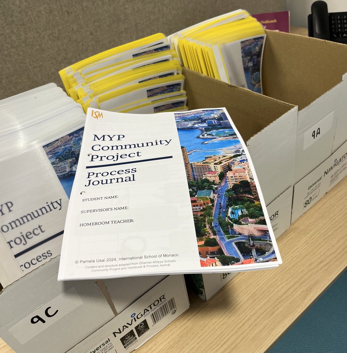 Pamela_Usai's tweet image. Journals printed and lessons prepared - weโre ready to begin our MYP3 Community Project journey! ๐ @ibmyp @ISMonaco