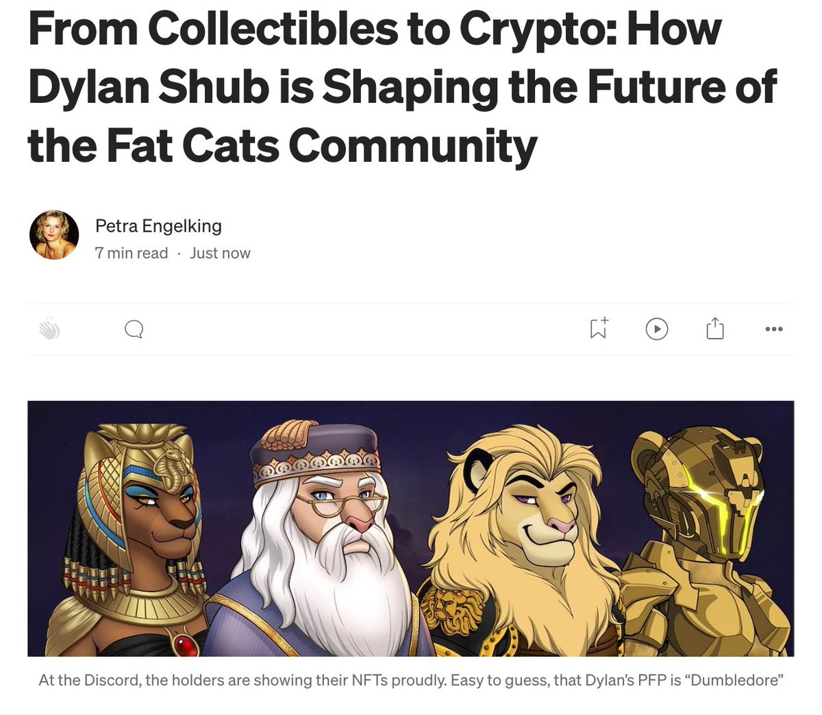 🐾 Excited to share my latest interview: From Collectibles to Crypto – Inside the Fat Cats Community! 🚀

After 2+ years with <a href="/FatCatsGroup/">Fat Cats</a>, I've seen how our founder, <a href="/dylanshub_/">Dylan Shub</a>  Dylan Shub, took us from #NFT trading to exploring the broader world of #crypto and #VC