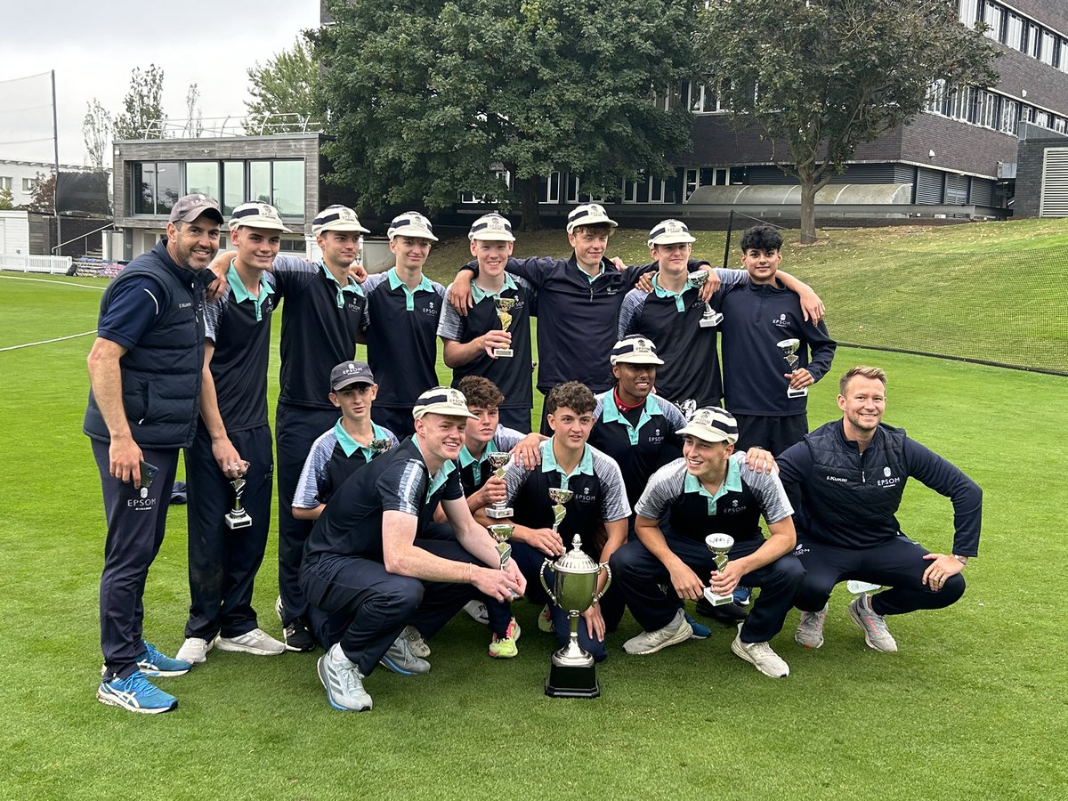 The Cricket Paper National Boys U17 Cup (@cricketpaperu17) on Twitter photo Congratulations to <a href="/EpsomCollegeUK/">Epsom College</a> who are crowned National Boys U17’s Champions! Epsom won by 8 wickets thanks to a classy innings from Farmer (105*), who was fantastically supported by Chambers (66). The pair shared a 146 run partnership on their way to victory 👏🏻. Congratulations to <a href="/EpsomCollegeUK/">Epsom College</a> who are crowned National Boys U17’s Champions! Epsom won by 8 wickets thanks to a classy innings from Farmer (105*), who was fantastically supported by Chambers (66). The pair shared a 146 run partnership on their way to victory 👏🏻.