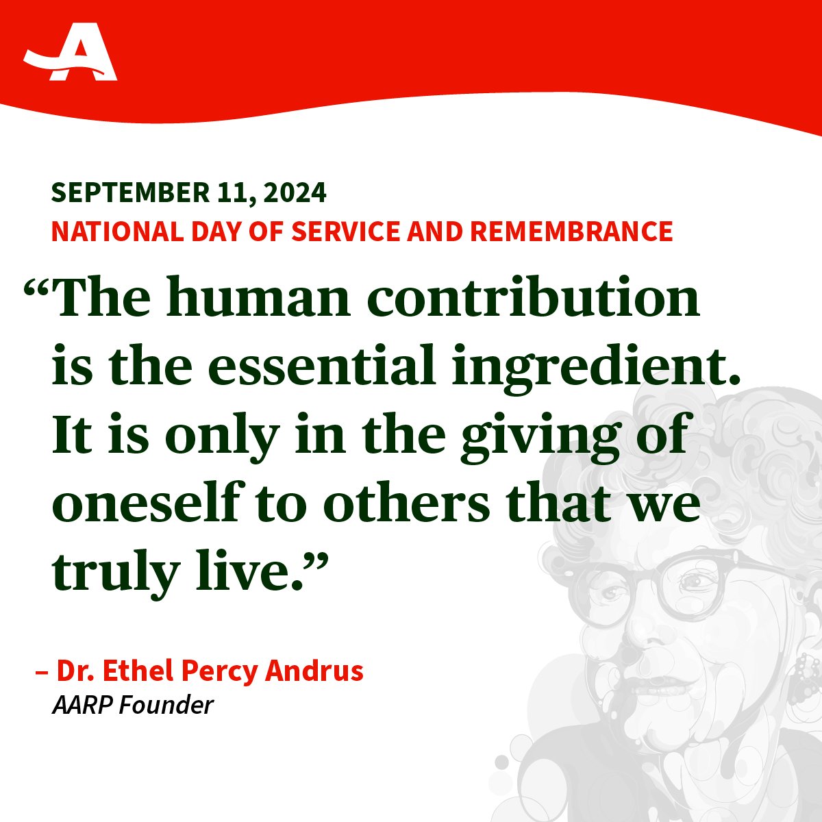 Make a lasting impact in your community on September 11, National Day of Service. Find volunteer opportunities close to home at CreateTheGood.org and discover additional ways to get involved at AARP.org/volunteer.