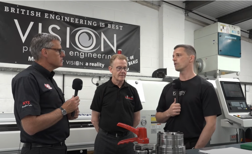 xyzmachinetools's tweet image. Machining Mike paid Vision Precision Engineering a visit to chat with MD Ian Gibson about his XYZ TC 320 LTY which he has named ‘The Beast’. 

Read the story here bit.ly/3ZiVvGh or watch the interview bit.ly/4dP7Ztj

#xyzmachinetools #thebeast #visionprecision