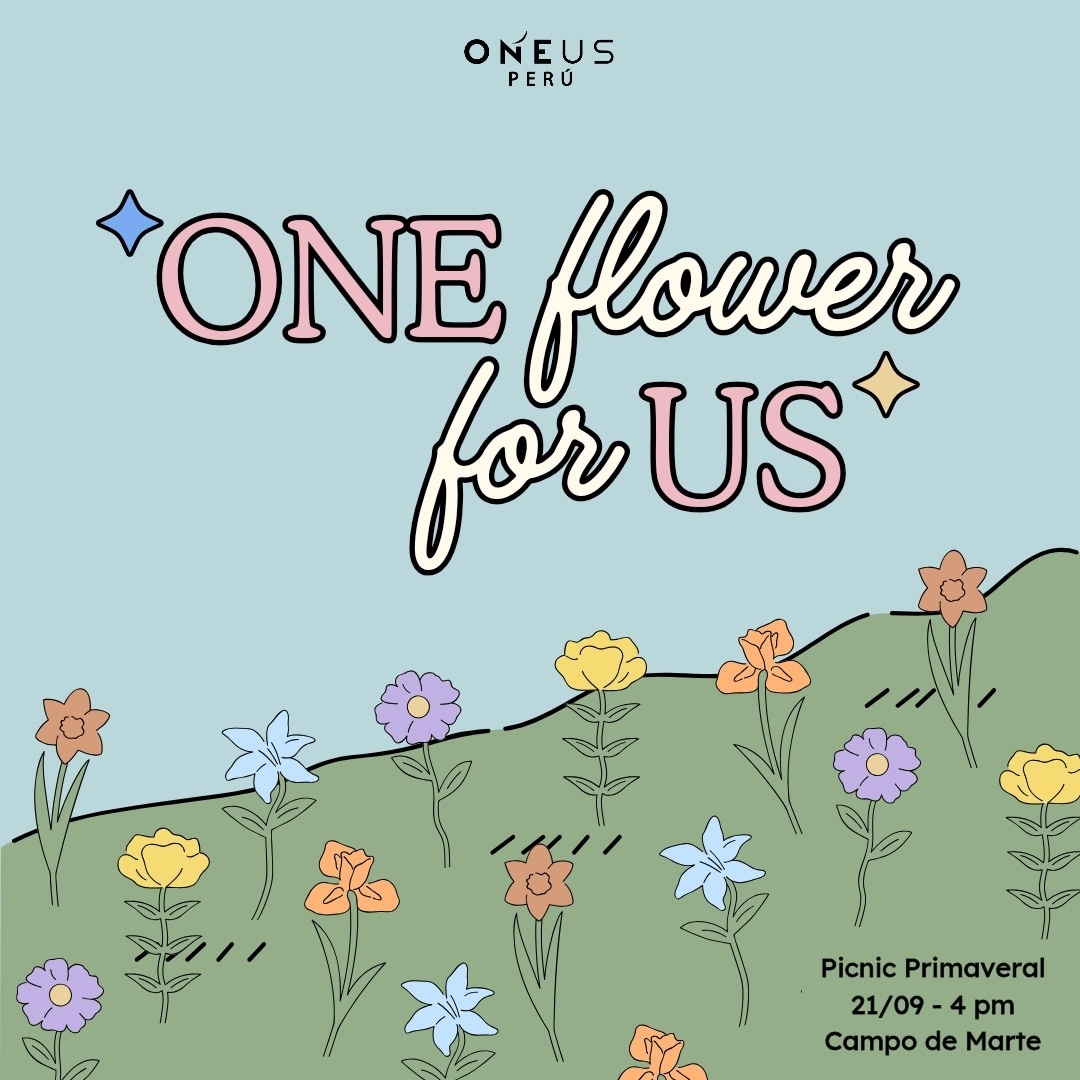 ONEUS_Peru's tweet photo. Picnic: ONE flower for US 💐

ONEUS Perú te invita a pasar una tarde divertida en un picnic al aire libre armando pequeños ramos de flores 🌸

🔗 ASISTENCIA: https://t.co/hsW5FUcN5B

🛑 CIERRE DE FORMULARIO: Jueves 19 de agosto (mediodía) https://t.co/LQR6y3hwBQ