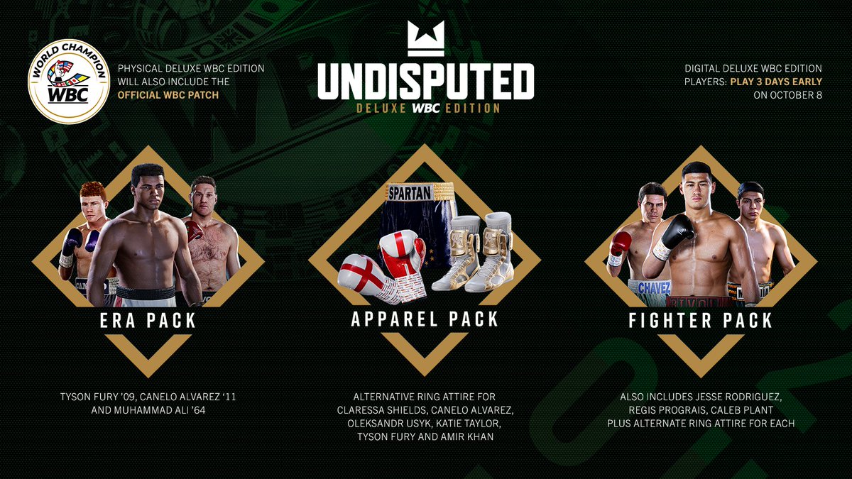 PlayUndisputed's tweet photo. Not sure which edition of Undisputed is right for you? We got you covered 👑🎮 

Swipe ◀️

Head over to our website to place your orders now - https://t.co/wiJPqLiPaM
 
#BecomeUndisputed 🥊 #RuletheRing #Boxing #Gaming #BoxingGame #Gamer @WBCBoxing @wbcmoro https://t.co/bRLBnFivb2