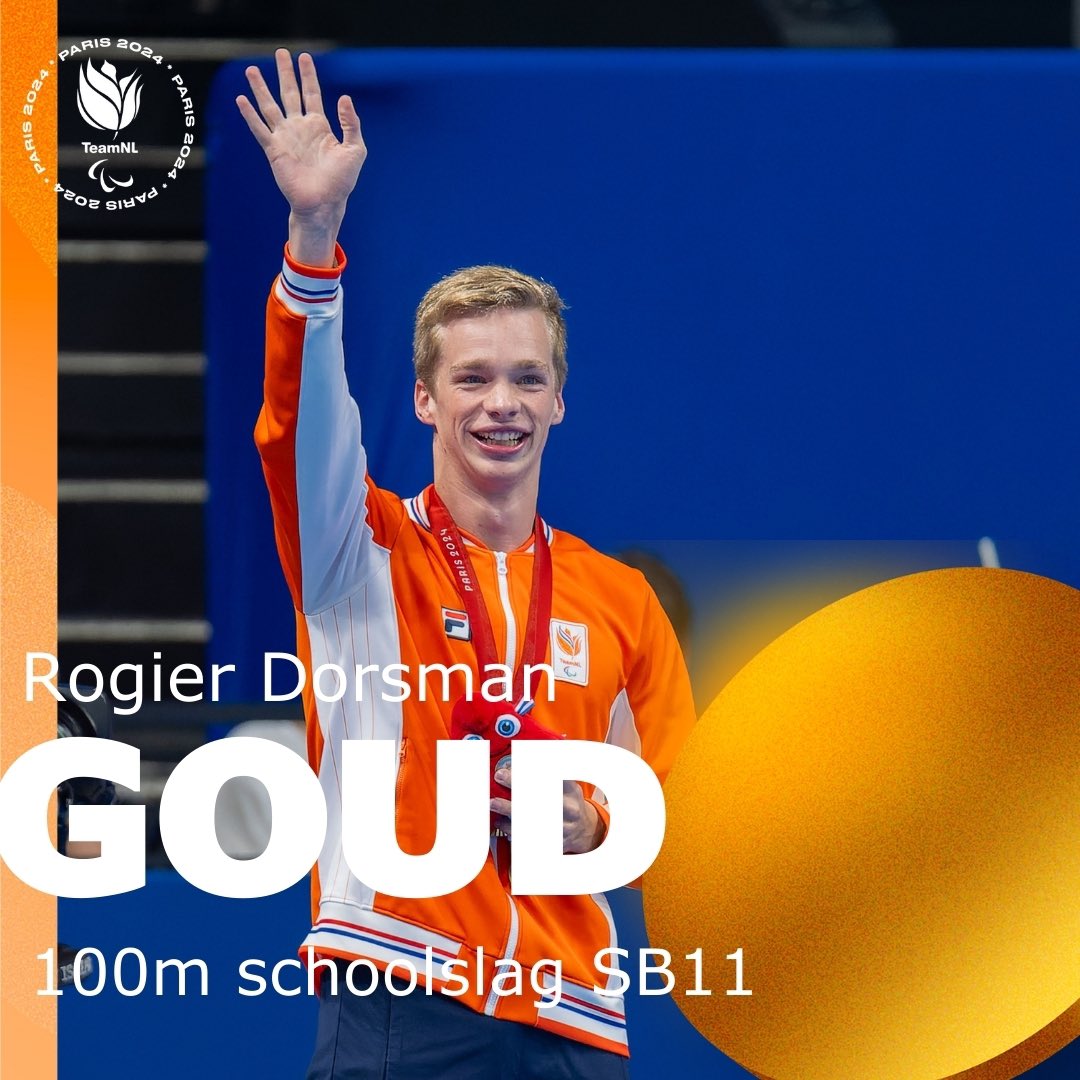 ANOTHER ONE 🧡

Rogier is voor de tweede keer Paralympisch Kampioen tijdens de Spelen in Parijs, wat een prestatie!

Gefeliciteerd @rogierdorsman 👏

#TeamNLparazwemmen #Paris2024 #SamenSterker