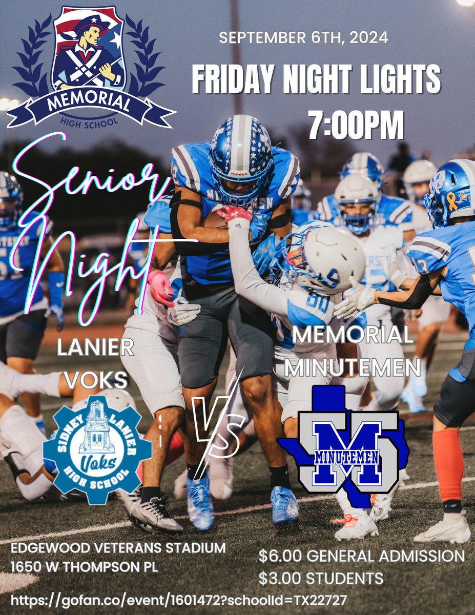 Paul Ortega (@coach_portega) on Twitter photo Pumped up about our first Home game of the season! Our <a href="/EISDMemorialHS/">Memorial High School</a> <a href="/EISDofSA/">Edgewood ISD</a> are about to get after it and leave it all on the field. Come out and support! #PlayToWIN #RememberThe55 Get your tickets by clicking here ==> gofan.co/event/1601472?… Pumped up about our first Home game of the season! Our <a href="/EISDMemorialHS/">Memorial High School</a> <a href="/EISDofSA/">Edgewood ISD</a> are about to get after it and leave it all on the field. Come out and support! #PlayToWIN #RememberThe55 Get your tickets by clicking here ==> gofan.co/event/1601472?…