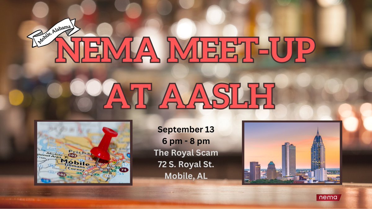 Will you be attending the AASLH Annual Conference in Mobile, Alabama later this month? Be sure to join your NEMA friends and colleagues at this informal gathering. We'll be at The Royal Scam from 6 - 8 pm on Friday, September 13. RSVP here: ow.ly/fEUw50Teoj1