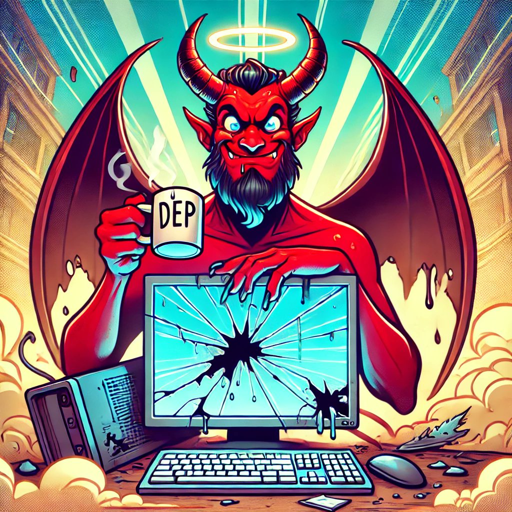 Im_Satan_'s tweet image. When your computer crashes during a deadline, it&apos;s me saying &apos;take a break.&apos; #TechTrouble