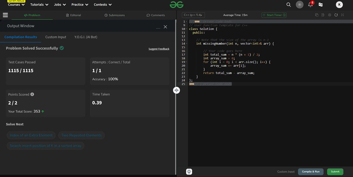 Krishna0_7's tweet image. #GeekStreakChallenge  #potd06September