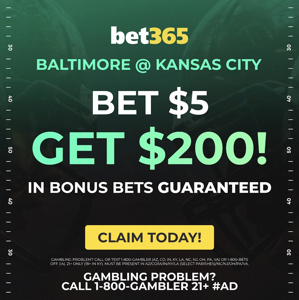 MattyChucks's tweet image. HUGE TNF PROMO 🚨🏈

BET $5, GET $200 BONUS GUARANTEED!

- Sign up to bet365 here: flashpicks.bet/Bet365-Matty
- Bet $5+ on either team ML tonight
- Get $200 Bonus Bets guaranteed!

You get the $200 even if your team loses ✅