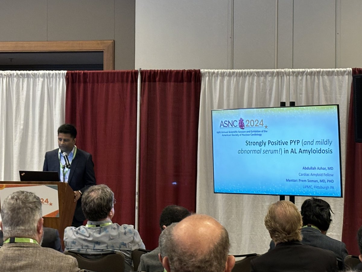 gmvasilakis's tweet image. Shout out to our  @PittCardiology #Amyloidosis Fellow @Abd_azhar for presenting a case of strongly positive #PYP in AL Amyloidosis 🫀⚡️@premsoman123 #ASNC2024 #ThinkPET #CVNuc