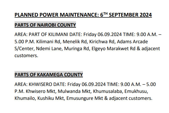 Kenya Power tweet media