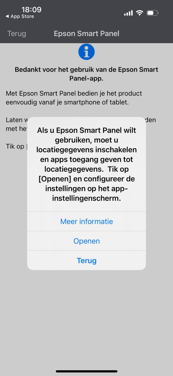 BV (@mudayangu) on Twitter photo Shocking, <a href="/EpsonJP/">EPSON/エプソン</a>!!!
Below says in Dutch that I HAVE to switch on location services if I want to install my printer/scanner.
I am 100% convinced that this goes against GDPR. Expect to hear more from this.
Cc: <a href="/noyb/">None of your Busines</a>
Cc: <a href="/evacide/">Eva</a>
Cc: <a href="/Pieterjanvl/">Pieterjan Van Leemputten</a> Shocking, <a href="/EpsonJP/">EPSON/エプソン</a>!!!
Below says in Dutch that I HAVE to switch on location services if I want to install my printer/scanner.
I am 100% convinced that this goes against GDPR. Expect to hear more from this.
Cc: <a href="/noyb/">None of your Busines</a>
Cc: <a href="/evacide/">Eva</a>
Cc: <a href="/Pieterjanvl/">Pieterjan Van Leemputten</a>