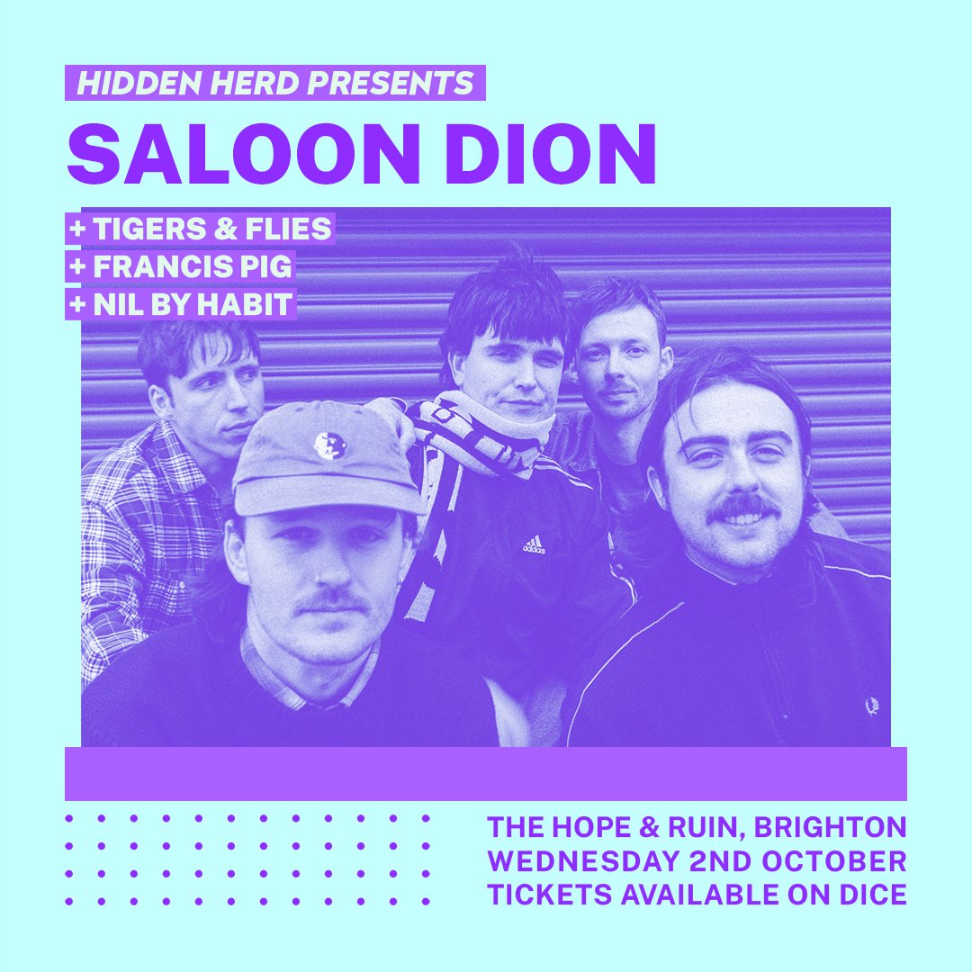 Hidden Herd (@hiddenherd) on Twitter photo Brilliant preview of our upcoming show at <a href="/thehopeandruin/">The Hope & Ruin</a> by Nick Linazasoro on <a href="/bhcitywhatson/">bhcitywhatson</a> β‘οΈ bit.ly/4eaU0Ot
Donβt miss <a href="/saloon_dion/">Saloon Dion</a>, <a href="/TigersandFlies/">Tigers and Flies</a>, Francis Pig and <a href="/Nil_by_Habit/">Nil by Habit</a> on Wednesday 2nd October π₯
Get tickets on DICE β‘οΈ linktr.ee/hiddenherd Brilliant preview of our upcoming show at <a href="/thehopeandruin/">The Hope & Ruin</a> by Nick Linazasoro on <a href="/bhcitywhatson/">bhcitywhatson</a> β‘οΈ bit.ly/4eaU0Ot
Donβt miss <a href="/saloon_dion/">Saloon Dion</a>, <a href="/TigersandFlies/">Tigers and Flies</a>, Francis Pig and <a href="/Nil_by_Habit/">Nil by Habit</a> on Wednesday 2nd October π₯
Get tickets on DICE β‘οΈ linktr.ee/hiddenherd