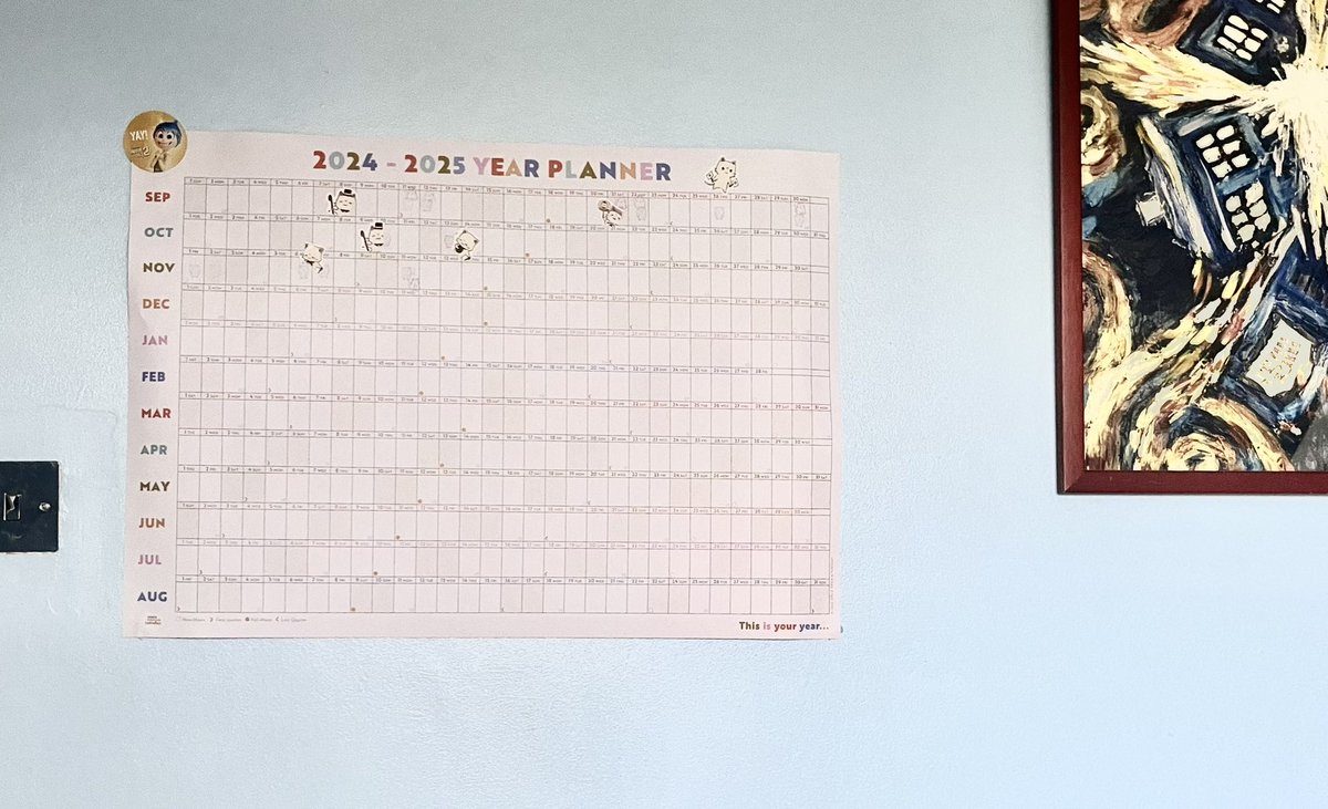MunchkinDr's tweet photo. Small things in life: new wall planner!!โค๏ธ (needs more updating but yay)
#stationery #wallplanner #planning #audhd https://t.co/fFmQ4PZEZp