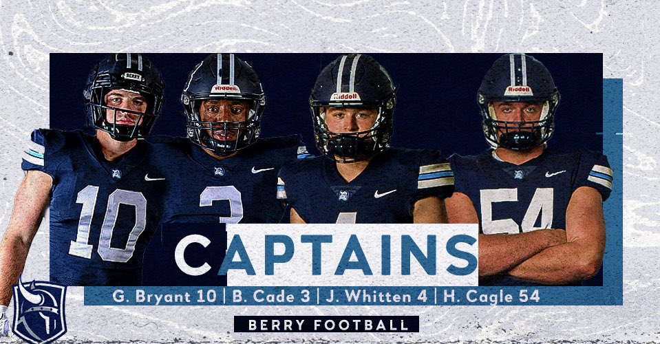 Introducing our captains for the 2024 season!! 🫡🫡

#BerryFootball #BUILD #KeepClimbing #d3fb
