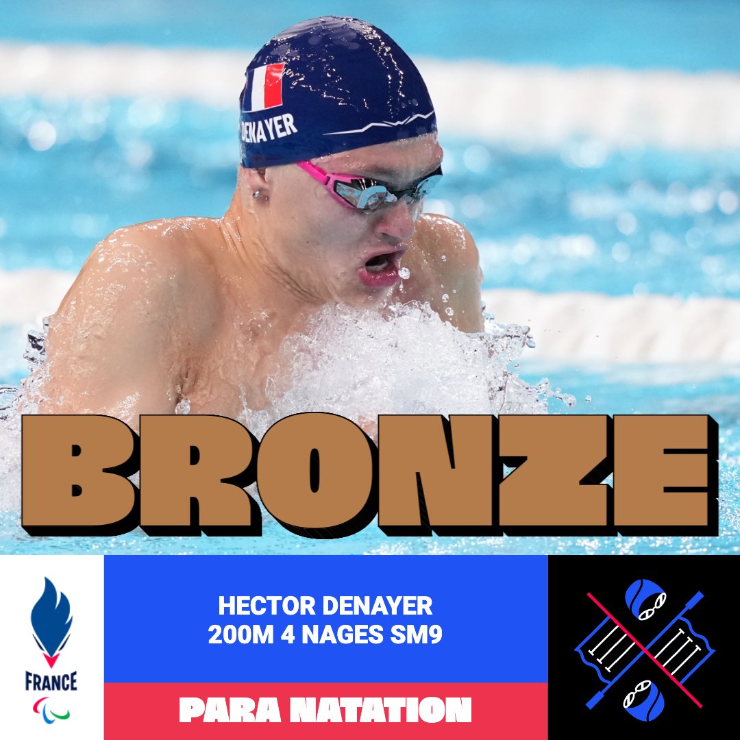 ET UN NOUVEAU DOUBLÉ EN PARA NATATION 🏊

Nos deux tricolores montent sur le podium du 200m 4 nages SM9 :
🥈 Ugo Didier 
🥉 Hector Denayer 

#AllezLesBleus #Paris2024