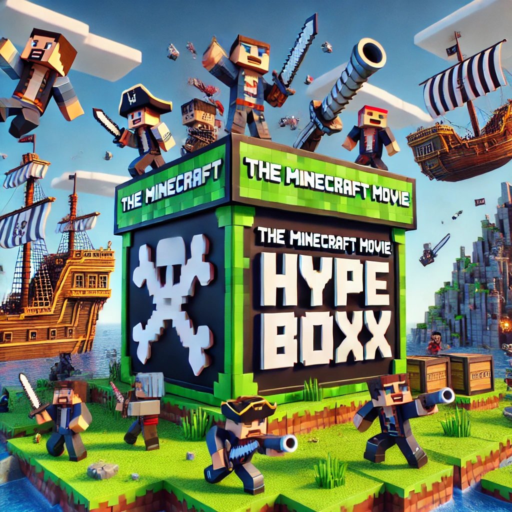 PlayMinecadia's tweet photo. The Minecraft Movie hypebox has just released on Factions Pirate. Grab yours before it's gone!  📽️

To celebrate in style, we're giving away the following:
⛏️ 6x MINECRAFT MOVIE HYPEBOX
⛏️ 3x MINECRAFT MOVIE HYPEBOX
💰 3,500x Gold

Follow us, Retweet, and Like to enter! 💚