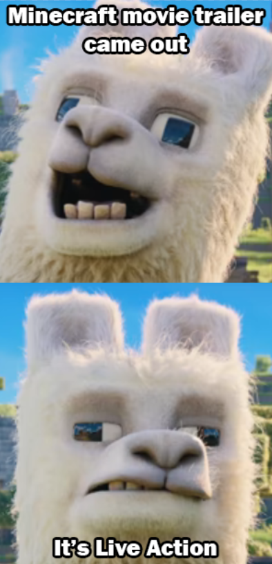 OnlyNyas's tweet photo. At least we can meme on it ._. 

#MinecraftMovie https://t.co/uqcA4wUAzM