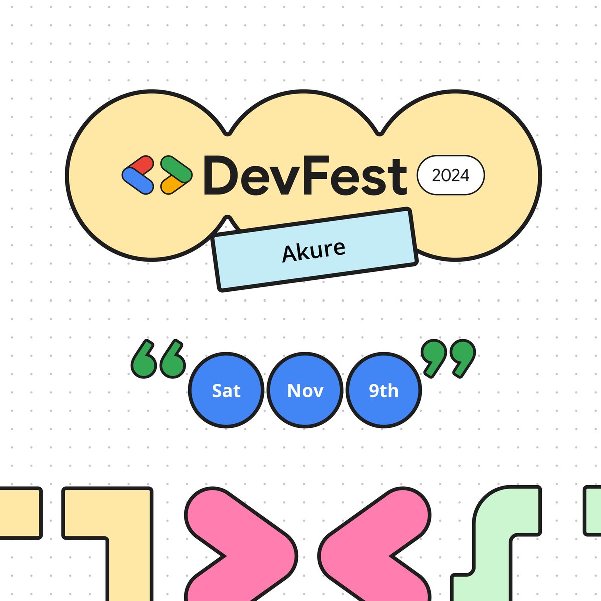 gdg_akure's tweet photo. Get ready, Akure! 🚀

Devfest Akure is coming!

The biggest developer festival in the whole city of Akure is back again! 🔥 

And, this time, it’s going to be massive! 🧑‍🍳 

Stay tuned and keep an eye out for all the exciting updates coming your way! 🚀 https://t.co/hpO7AXsKAh