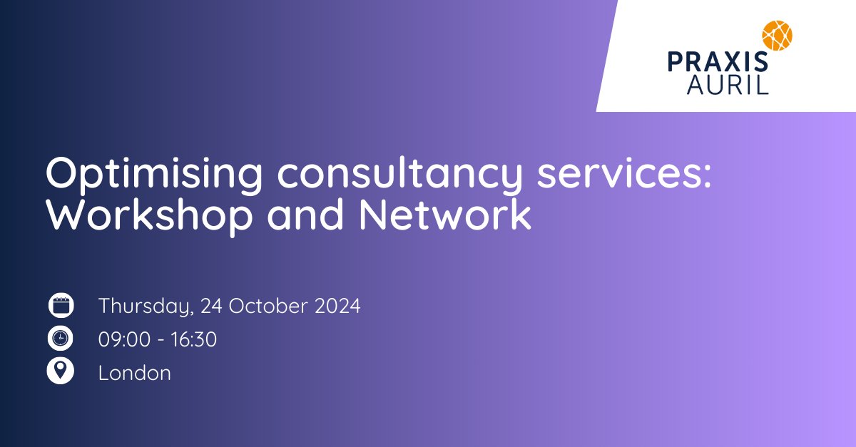 🆕 Join our Optimising Consultancy Services: Workshop and Network! praxisauril.org.uk/event/optimisi…

This workshop is designed for institutions at all stages of developing consultancy services. Explore models, incentives, and network with peers!
