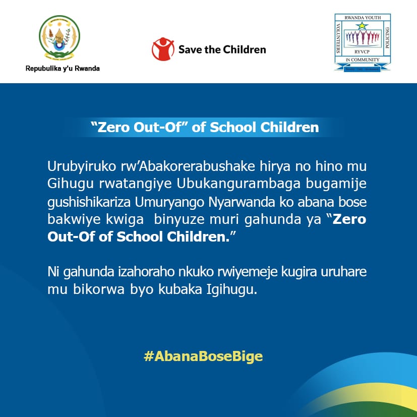 (RYVCP) MUTENDERI YOUTH VOLUNTEERS (@mutenderiv) on Twitter photo Twese hamwe <a href="/MutenderiV/">(RYVCP) MUTENDERI YOUTH VOLUNTEERS</a>
ooh Kimwe n'ahandi Urubyiruko rw'Abakorerabushake kubufatanye n'inzego zose Dukomeze ubukangurambaga bugamije gushishikariza Umuryango Nyarwanda ko Abana bose bakwiye kwiga. <a href="/RwandaLocalGov/">Ministry of Local Government | Rwanda</a>
<a href="/Rwandapolice/">Rwanda National Police</a> <a href="/KubanaRichard/">Kubana Richard</a> <a href="/RwandaYouth/">Rwanda Youth Council</a>
#AbanaBoseBige Twese hamwe <a href="/MutenderiV/">(RYVCP) MUTENDERI YOUTH VOLUNTEERS</a>
ooh Kimwe n'ahandi Urubyiruko rw'Abakorerabushake kubufatanye n'inzego zose Dukomeze ubukangurambaga bugamije gushishikariza Umuryango Nyarwanda ko Abana bose bakwiye kwiga. <a href="/RwandaLocalGov/">Ministry of Local Government | Rwanda</a>
<a href="/Rwandapolice/">Rwanda National Police</a> <a href="/KubanaRichard/">Kubana Richard</a> <a href="/RwandaYouth/">Rwanda Youth Council</a>
#AbanaBoseBige