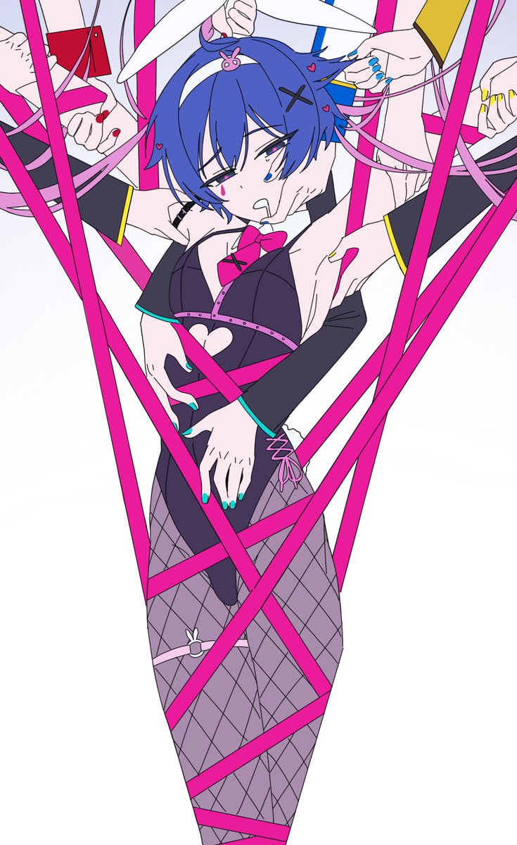 moemiao's tweet photo. Rabbit hole 🐰💙💝

#KAITO 
#カイト
#ラビットホール 
#手描き https://t.co/wmApZe0xax