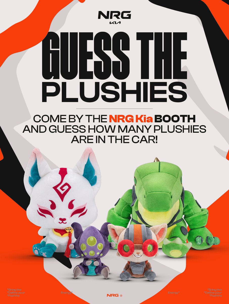 NRG Kia League (@nrgleague) on Twitter photo 🧸 WE FILLED A CAR WITH LEAGUE PLUSHIES 🧸
Come by the NRG Kia booth during LCS Fanfest tomorrow and Saturday to guess how many plushies it takes to fill our <a href="/Kia/">Kia America</a> EV6 to win a full set of plushies and a merch pack! 🧸 WE FILLED A CAR WITH LEAGUE PLUSHIES 🧸
Come by the NRG Kia booth during LCS Fanfest tomorrow and Saturday to guess how many plushies it takes to fill our <a href="/Kia/">Kia America</a> EV6 to win a full set of plushies and a merch pack!