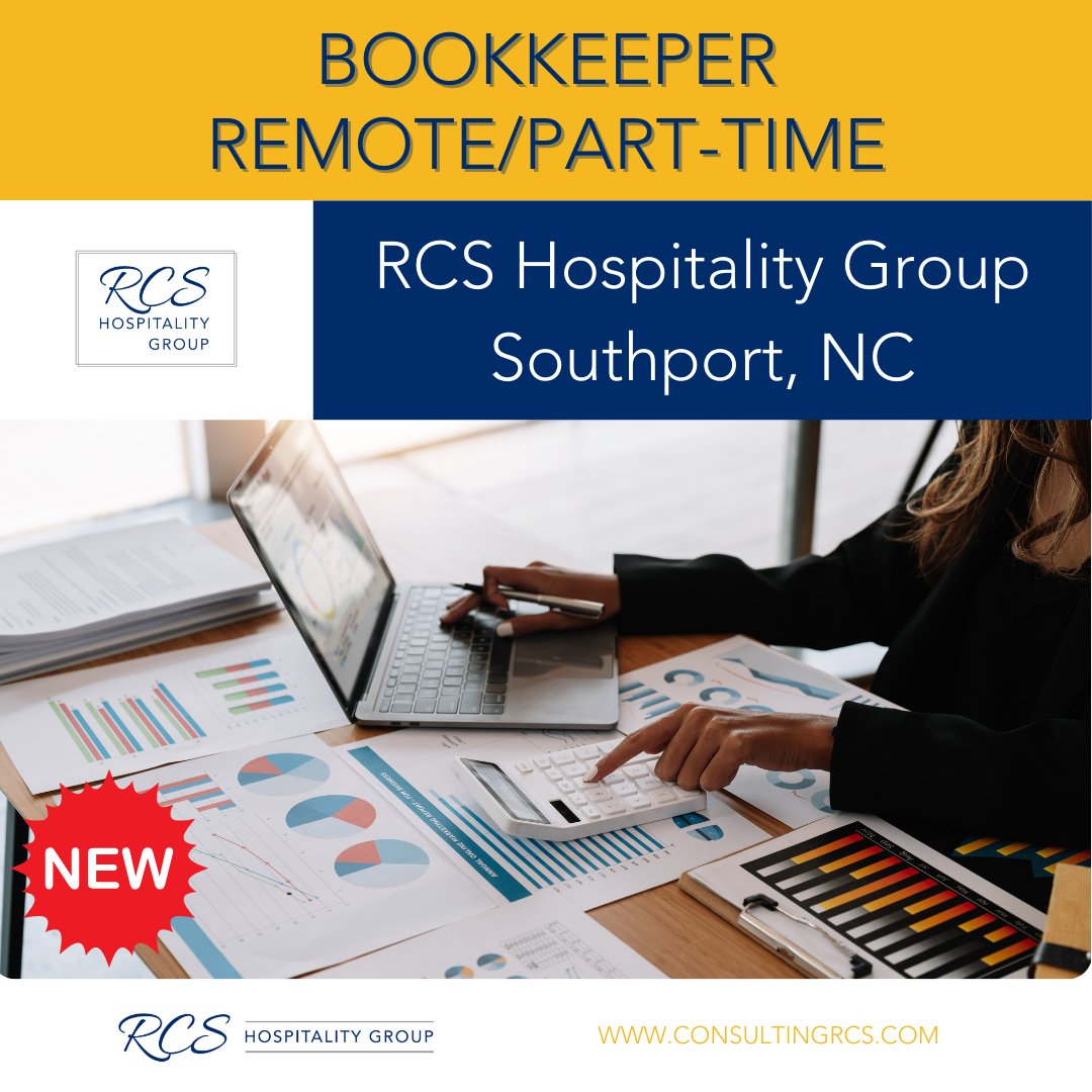 🌟 **Join Our Team at RCS Hospitality Group!** 🌟

 We're on the lookout for a Part-Time/Remote Bookkeeper who shares our passion for excellence in the hospitality industry.

Apply here: bit.ly/3MA2R0c