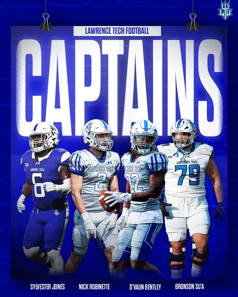 LTUAthletics's tweet photo. 🚨 Meet the Captains! 🚨
The LTU Football team is thrilled to introduce the leaders who will be taking charge on the field this season! Slyvester Jones, Nick Robinette, D'Vaun Bentley, & Bronson Su'a. 

Let’s show them our support as they lead us into an epic season of football! #WeAreLTU