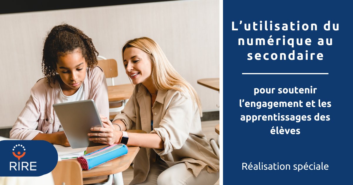 ⭐Réalisation spéciale⭐
L'utilisation du numérique au secondaire : pour soutenir l'engagement et les apprentissages des élèves 💻💡 rire.ctreq.qc.ca/realisations/l… #numérique #apprentissages