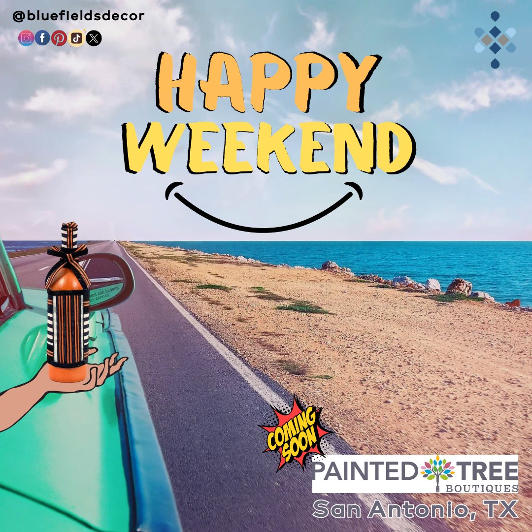 BluefieldsDecor's tweet image. Happy Weekend! 🌿 Take some time to relax and recharge — you deserve it! Meanwhile, we’re getting everything ready for our grand opening at Painted Tree Boutiques in San Antonio, TX. Exciting things are coming! #BluefieldsDecor #PaintedTreeBoutiques