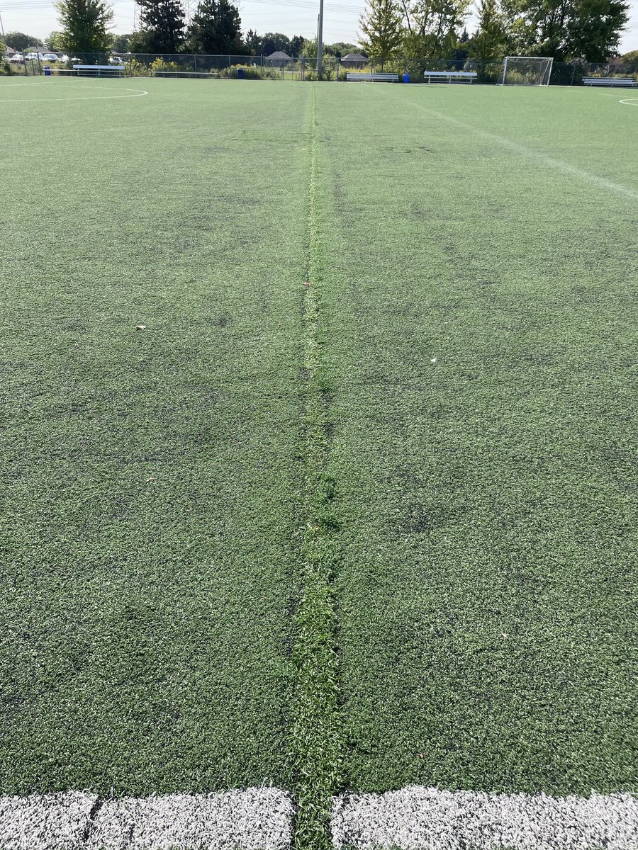 MorraAdrian's tweet photo. @OntarioIsSoccer my son’s team is scheduled to play a game at St Robert’s CHS this weekend. You cannot allow players in a “Standards Based League” to play on this!! Tell me how that field is up to par for anyone …… please. You need to move all games from that field. https://t.co/rdhKmug9Vv