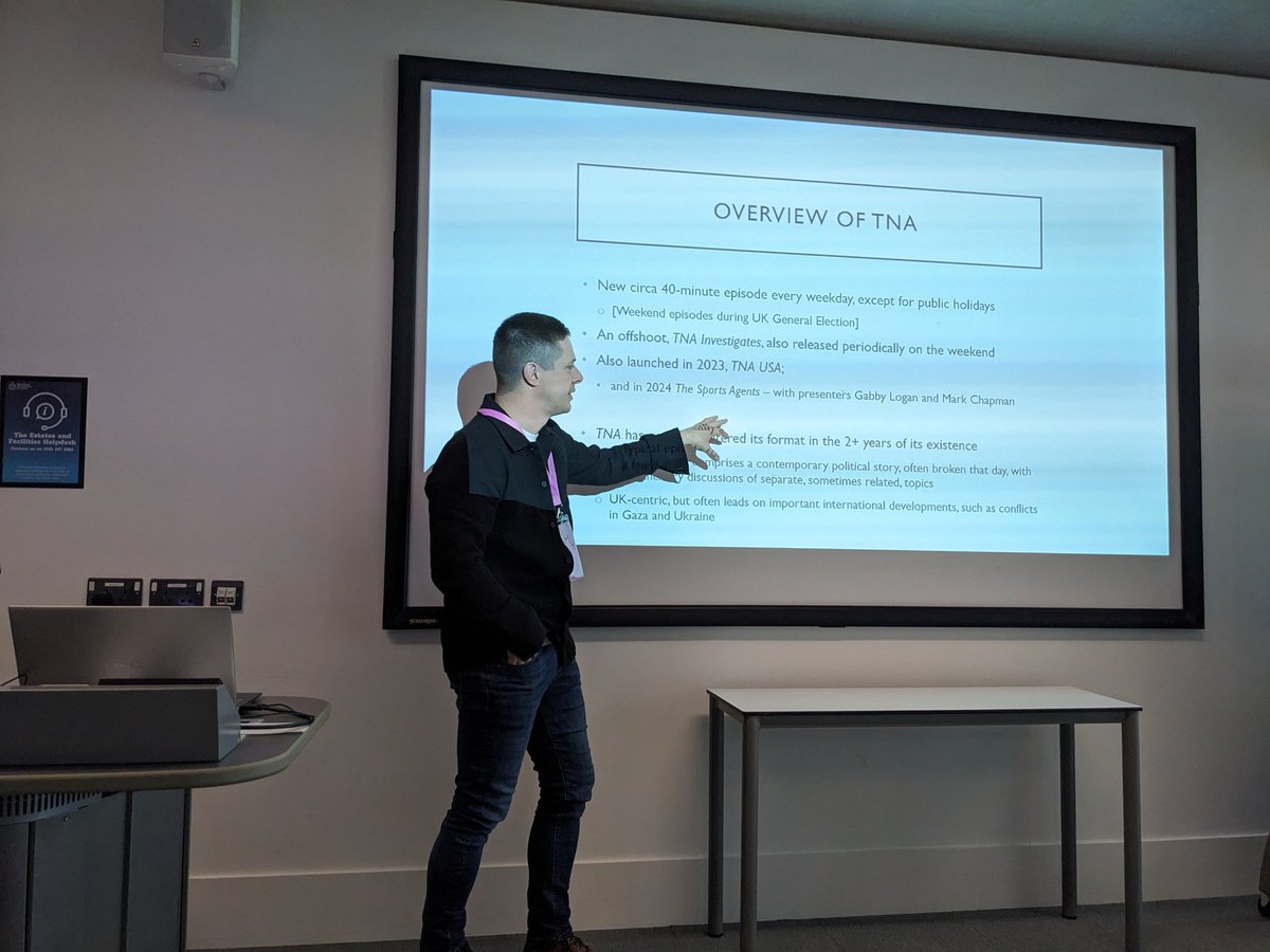 Radio&AudioStudiesNetwork (@radiostudies) on Twitter photo Another great talk on our #RASN panel <a href="/MeCCSA2024/">MeCCSA Annual Conference 2024</a> presented by the perspicacious <a href="/ramsey_phil/">Phil Ramsey</a> on the phenomenon of daily news podcasts, the relative freedom from BBC impartiality and the Broadcast Code, and the practice of "both sides-ism". Another great talk on our #RASN panel <a href="/MeCCSA2024/">MeCCSA Annual Conference 2024</a> presented by the perspicacious <a href="/ramsey_phil/">Phil Ramsey</a> on the phenomenon of daily news podcasts, the relative freedom from BBC impartiality and the Broadcast Code, and the practice of "both sides-ism".