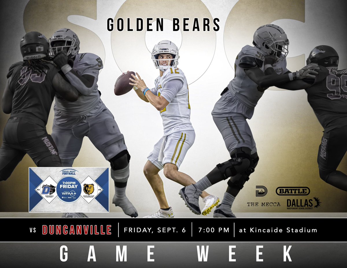 SOCGoldenBearFB's tweet photo. Our Week 2️⃣ Matchup❕ https://t.co/ZiTbvu1yga
