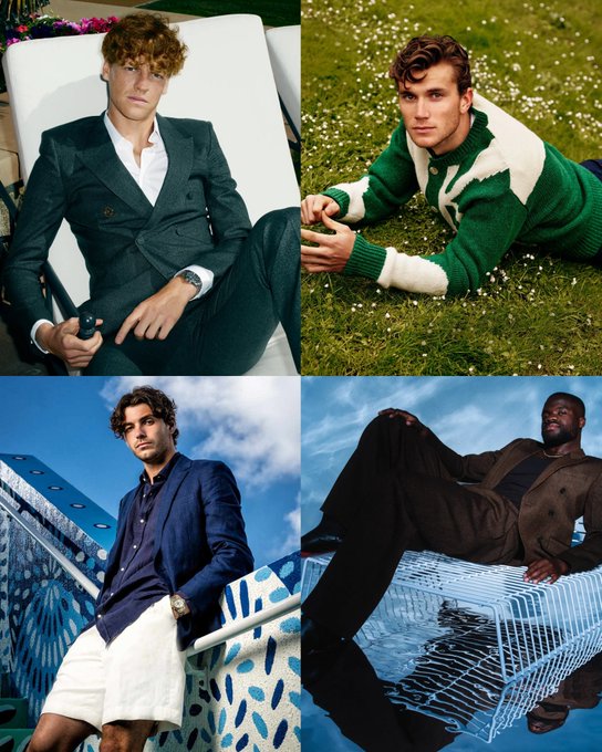 Photo Collage of Jannik Sinner, Jack Draper, Taylor Fritz, and Frances Tiafoe