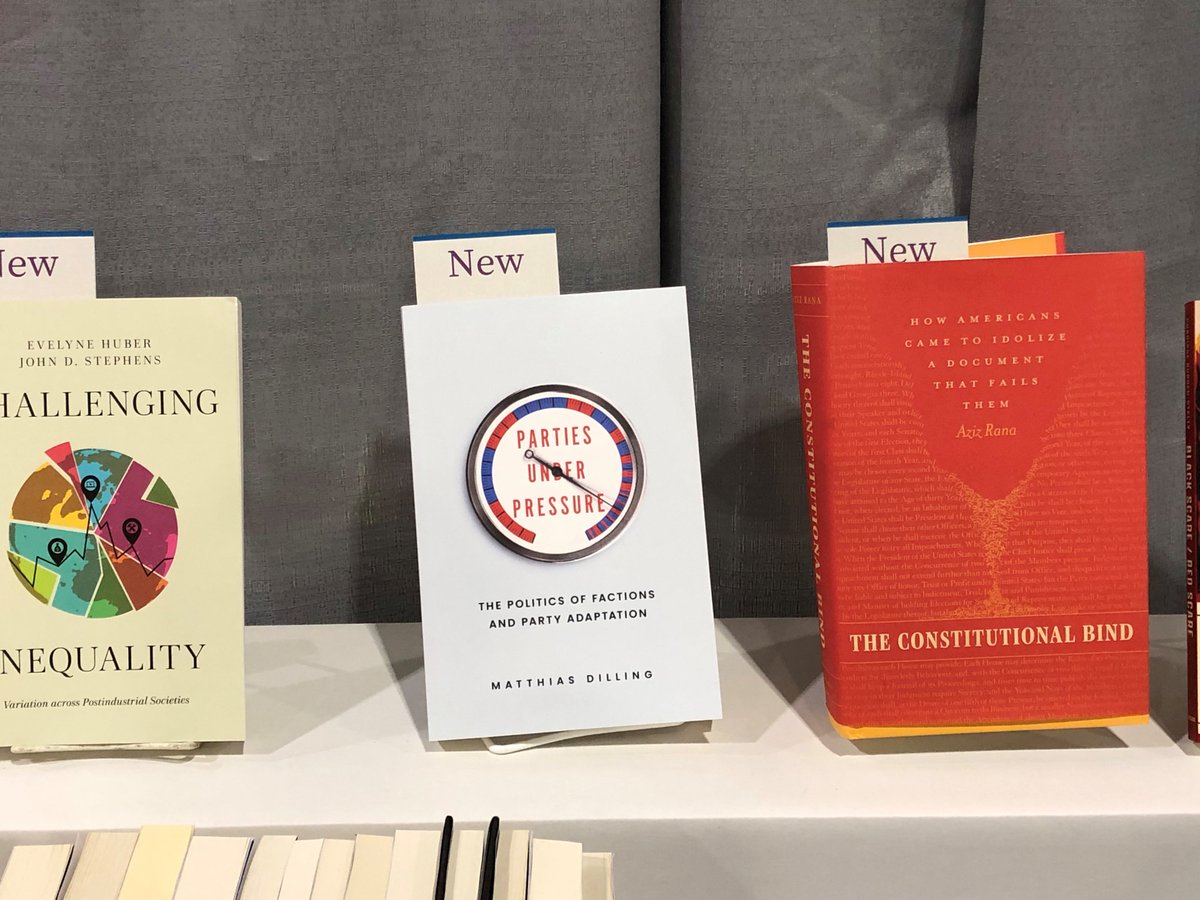 MatthiasDilling's tweet image. Ok, it is kinda cool (and still surreal) to see it out in the wild😃My book "Parties under Pressure. The Politics of Factions and Party Adaptation" is #APSA2024. Thanks so much to @UChicagoPress for including it for their stand in the exhibition hall! Link tinyurl.com/bd67jdnv