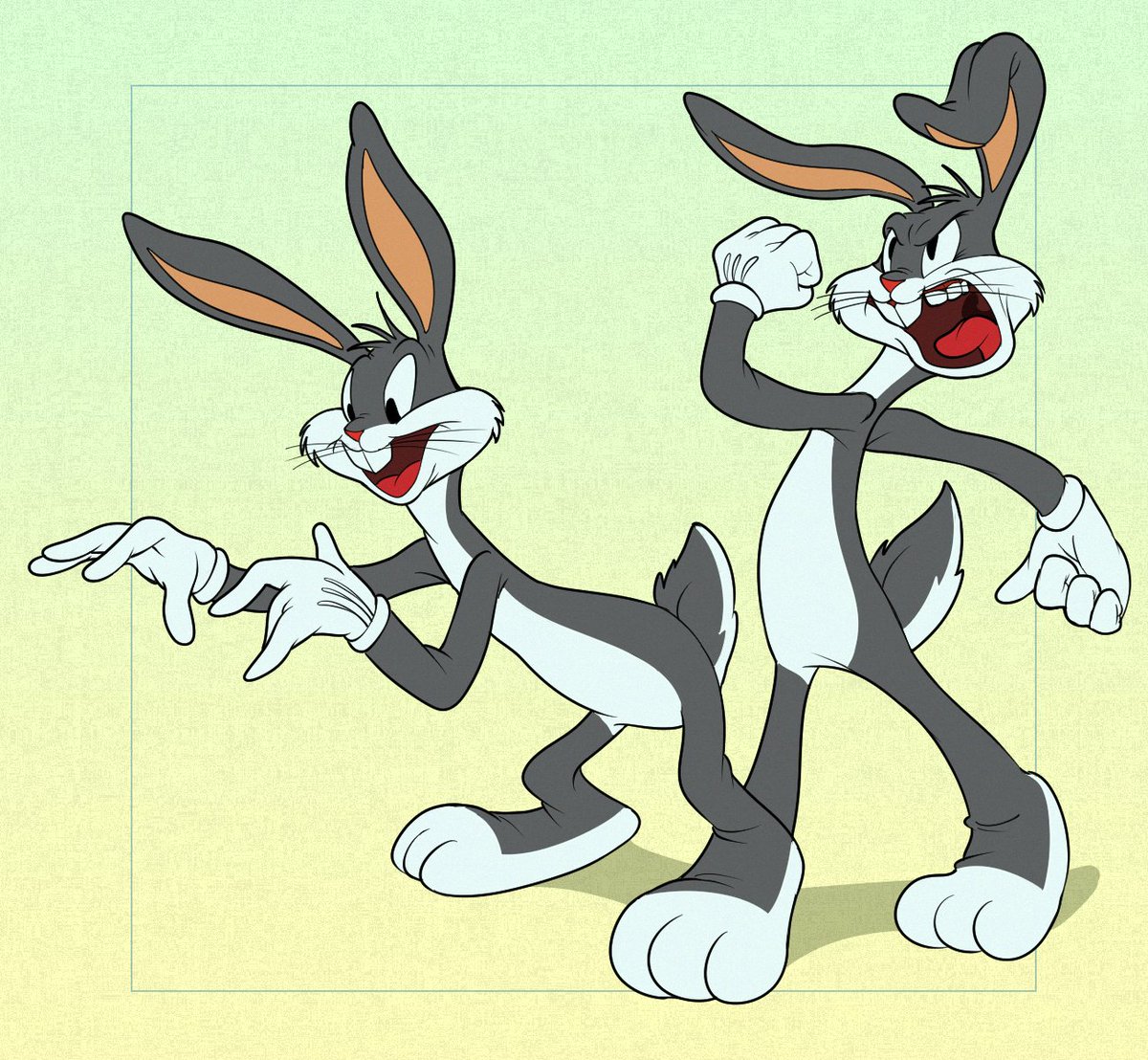 loopa23's tweet image. More Bogs! I was doodling Bugs Bunny again and both of the poses linking together was really interesting to me so I cleaned it up (left image has a filter while the right doesn't)