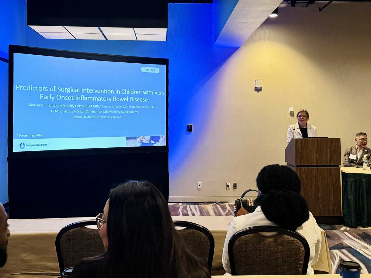 Donna Koo, MD (@donnakoomd) on Twitter photo The incredible <a href="/HaleyEtskovitz/">Haley Etskovitz, DO, MBS</a> is at it again with a great talk on predictors of surgical intervention in children with very
early onset inflammatory bowel disease! Always making <a href="/DrPrathima/">Prathima Nandivada</a> and <a href="/BCHPedSurg/">BCH Department of Surgery</a> so so proud 🤩 #SAAS2024 <a href="/AsianAcadSurg/">SocAsianAcadSurg</a> The incredible <a href="/HaleyEtskovitz/">Haley Etskovitz, DO, MBS</a> is at it again with a great talk on predictors of surgical intervention in children with very
early onset inflammatory bowel disease! Always making <a href="/DrPrathima/">Prathima Nandivada</a> and <a href="/BCHPedSurg/">BCH Department of Surgery</a> so so proud 🤩 #SAAS2024 <a href="/AsianAcadSurg/">SocAsianAcadSurg</a>