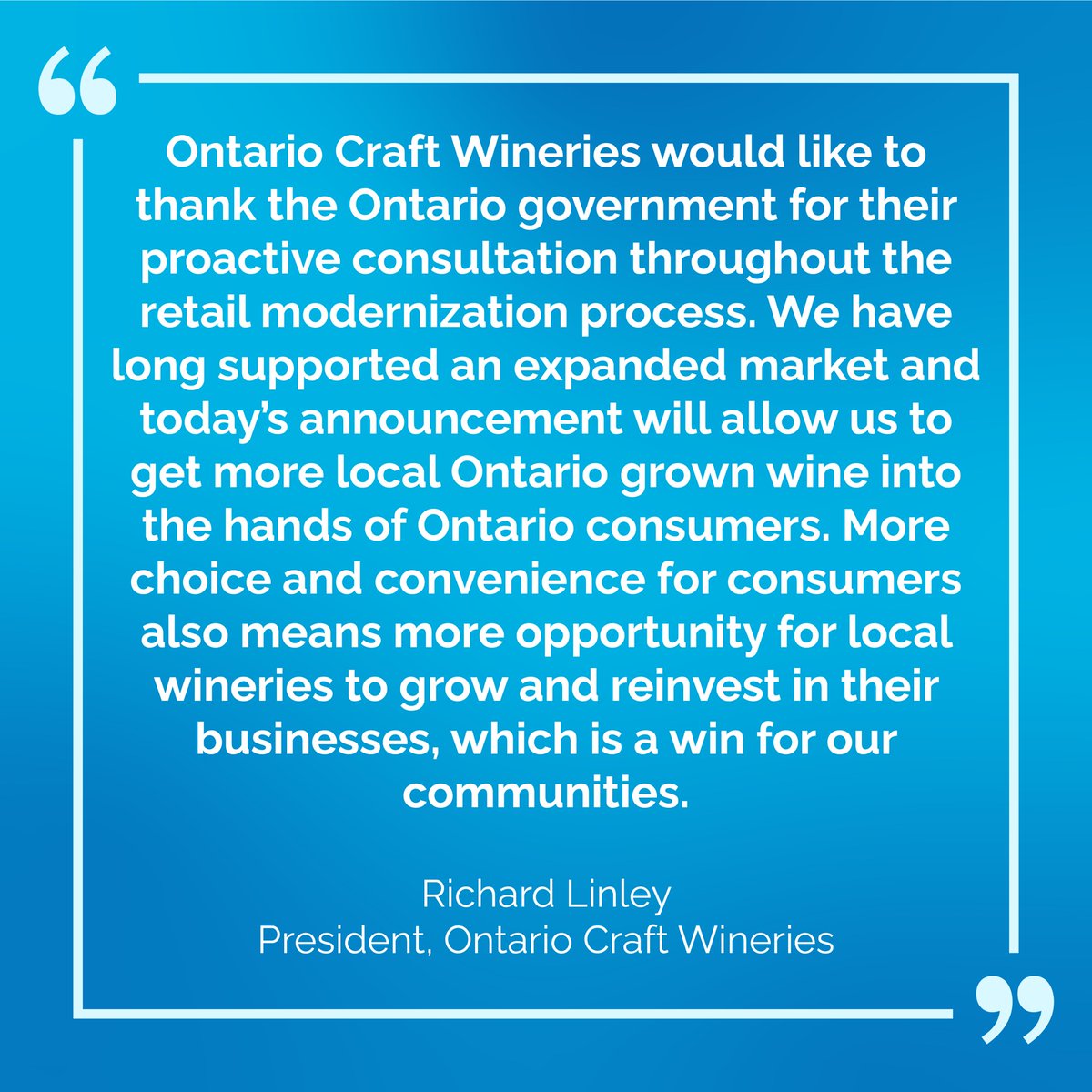 Peter Bethlenfalvy (@pbethlenfalvy) on Twitter photo Positive comments from <a href="/ONCraftWineries/">Ontario Craft Wineries</a> on today’s expansion allowing licensed convenience stores to sell beer, cider, wine and ready-to-drink alcoholic beverages! Positive comments from <a href="/ONCraftWineries/">Ontario Craft Wineries</a> on today’s expansion allowing licensed convenience stores to sell beer, cider, wine and ready-to-drink alcoholic beverages!