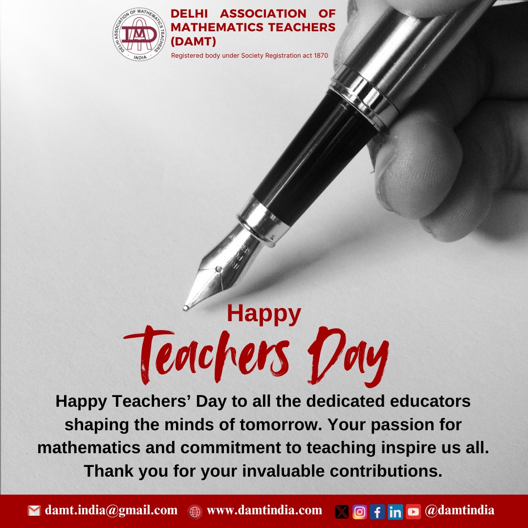 Delhi Association of Mathematics Teachers India tweet media