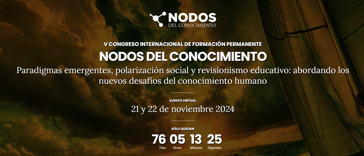 🗒️Abierto el plazo para el envío de propuestas a la V edición del congreso Nodos del Conocimiento. Esta vez hablaremos de paradigmas emergentes, polarización social y revisionismo educativo. Abordando los nuevos desafíos del conocimiento humano.

nodos.org